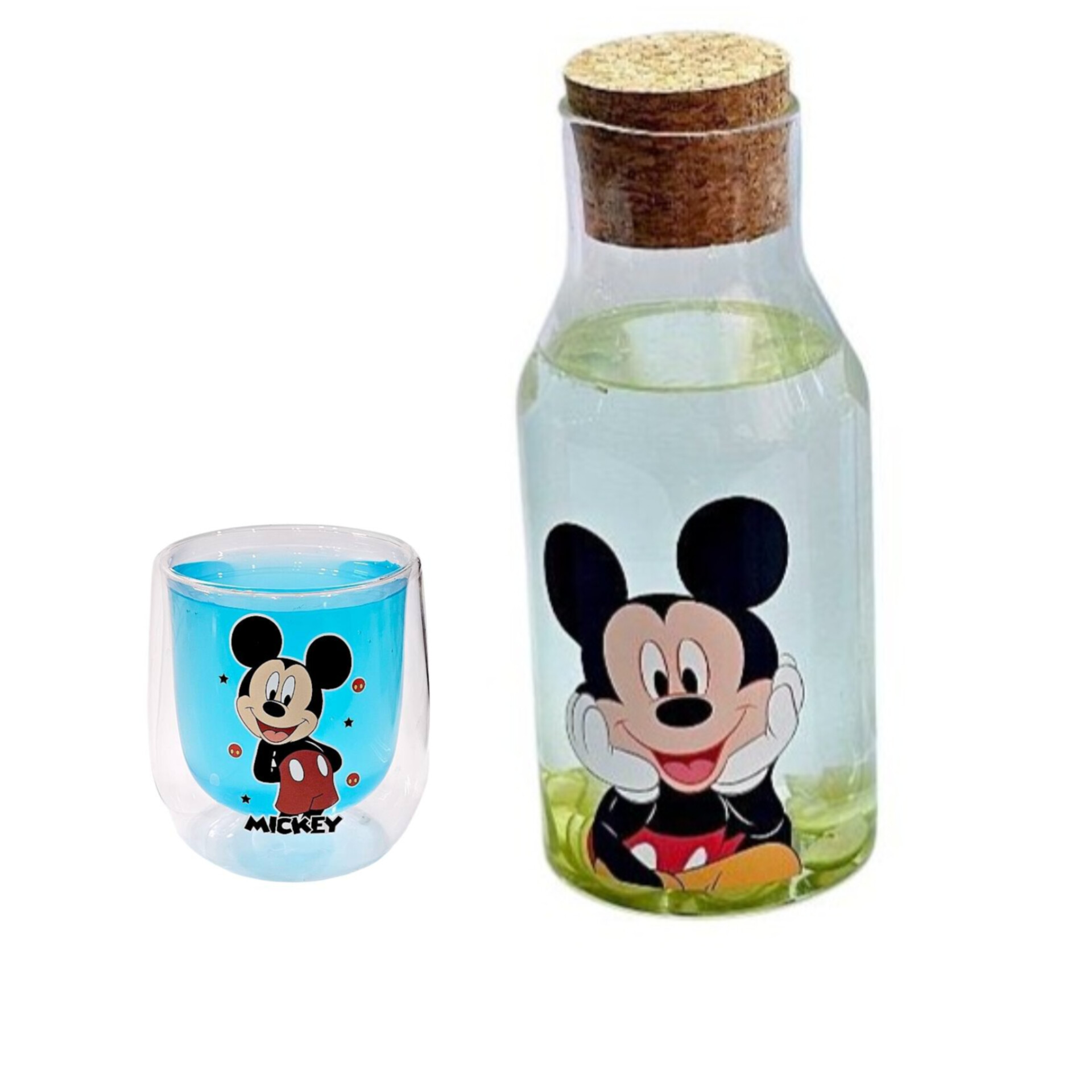 ست بطری و لیوان دوجداره طرح میکی