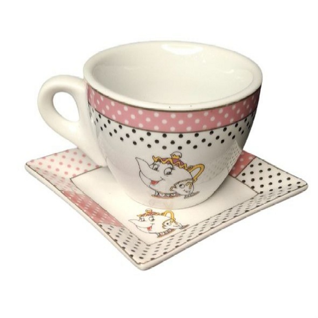 فنجان و نعلبکی سرامیکی دیو و دلبر