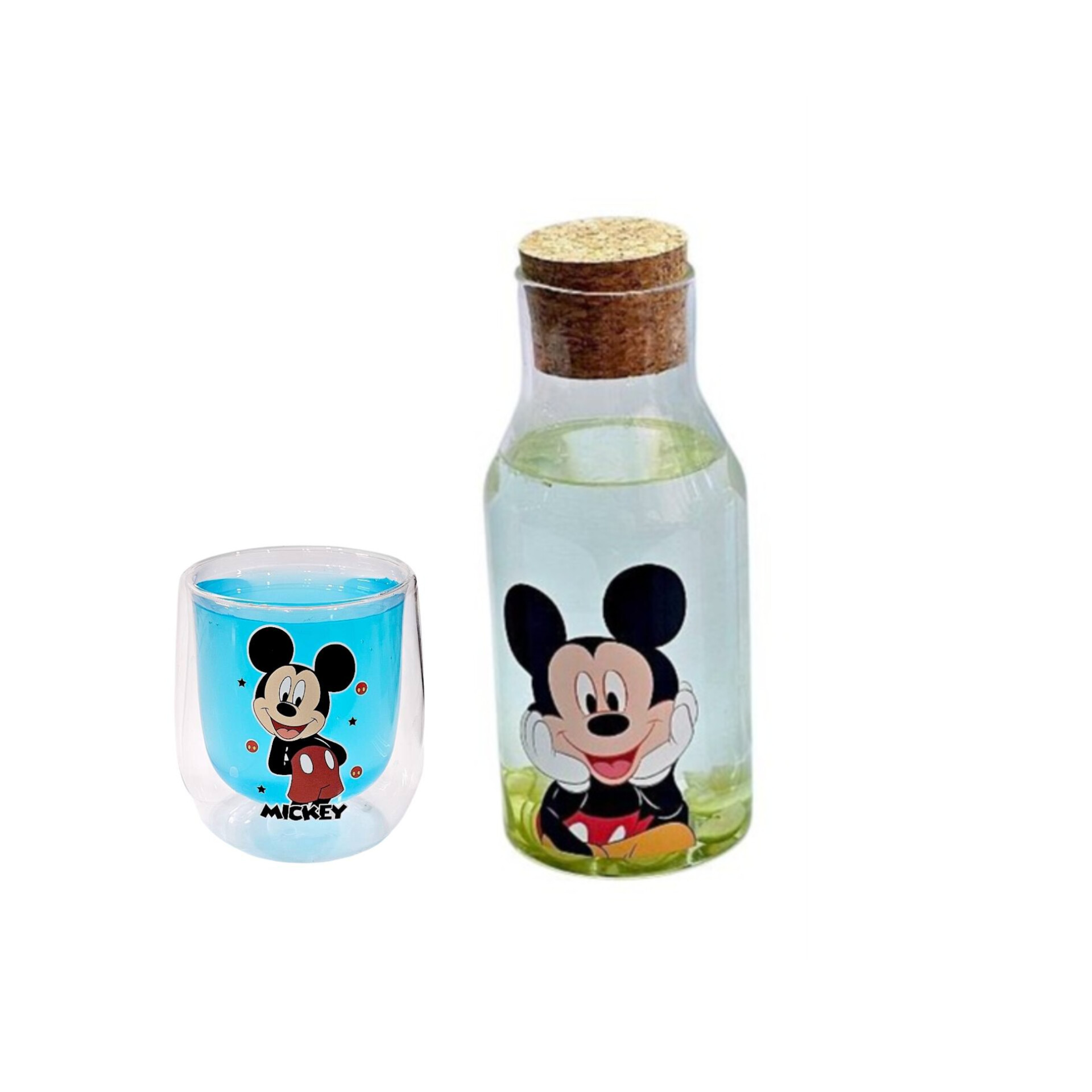 ست بطری و ماگ دو جداره طرح میکی موس